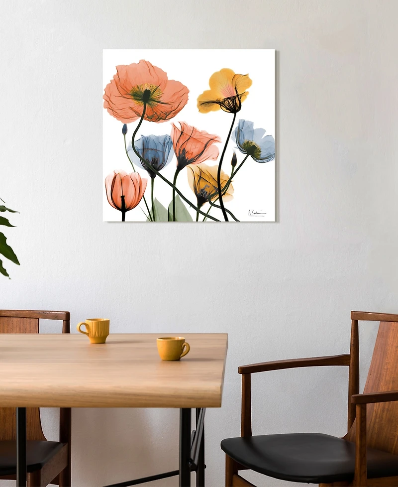 Empire Art Direct "Flowers and Ferns" Frameless Free Floating Tempered Glass Panel Graphic Wall Art, 24" x 24" x 0.2"