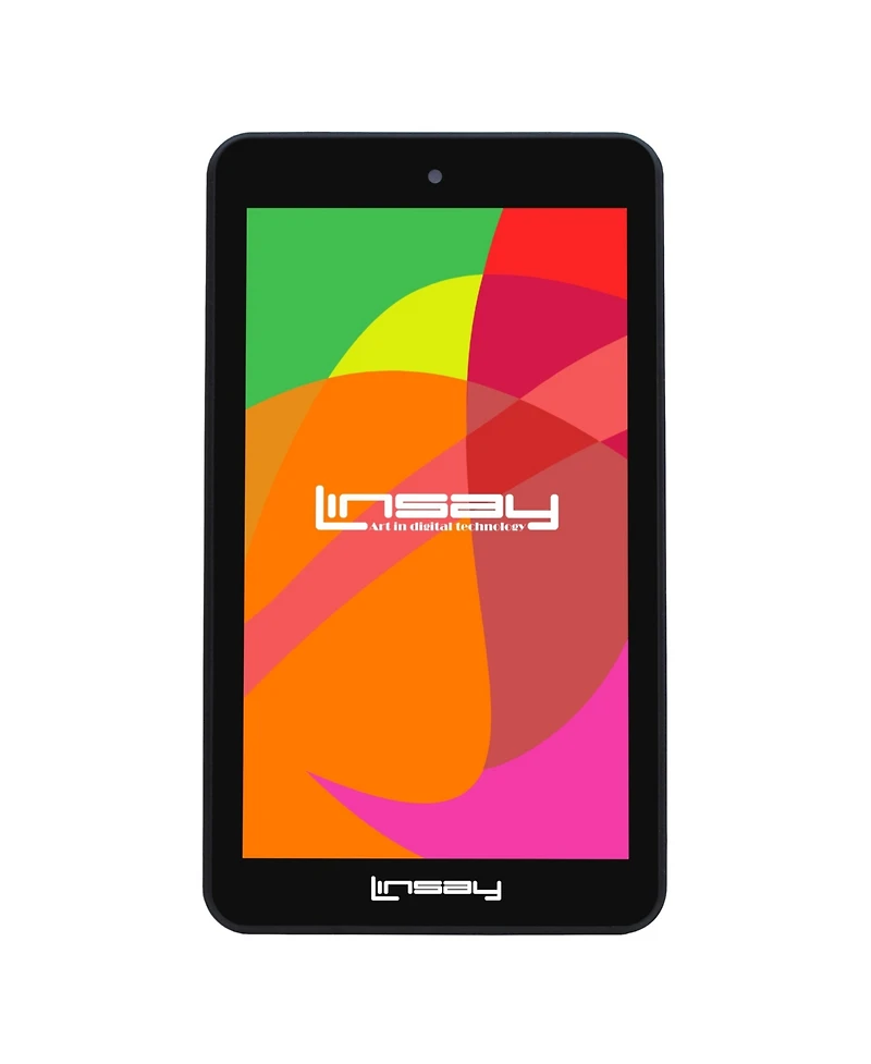 Linsay New 7" Wi-Fi Tablet Fashion Bundle with Lovely Sky Blue Protective Pu Leather Case and Pu leather Handbag 64GB Storage Newest Android 13