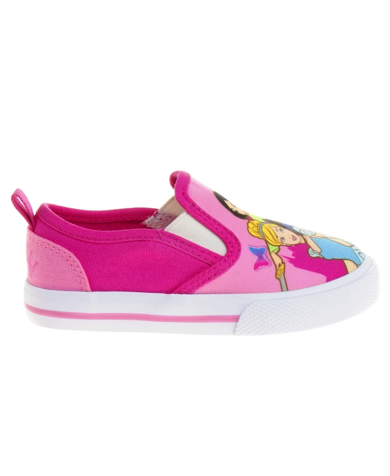 Disney Toddler Girls Princess Slip On Canvas Sneakers