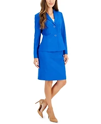 Le Suit Petite Two-Button Jacket & Pencil Skirt
