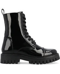 Journee Collection Women's Aaley Lace Up Lug Combat Bootie