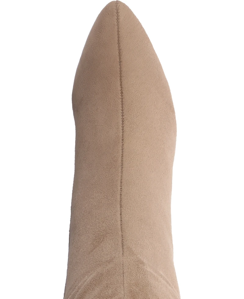 Journee Collection Women's Ameylia Wide Width Block Heel Knee High Boots