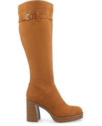 Journee Collection Women's Letice Wide Width Calf Square Toe Platform Knee High Boots