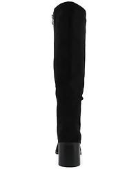 Journee Collection Women's Romilly Round Toe Block Heel Knee High Boots