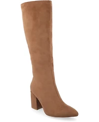 Journee Collection Women's Ameylia Block Heel Knee High Dress Boots