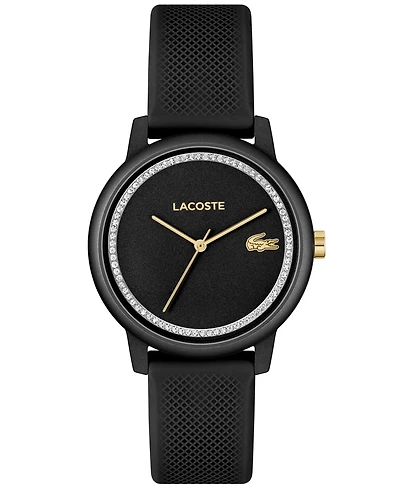 Lacoste Women's L.12.12 Go Quartz Black Silicone Strap Watch 36mm