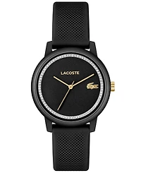 Lacoste Women's L.12.12 Go Quartz Black Silicone Strap Watch 36mm