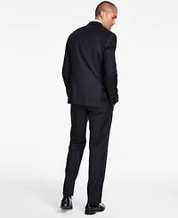 Michael Kors Mens Classic Fit Stretch Black Solid Tuxedo Separates