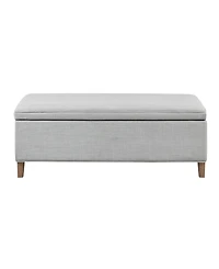 Martha Stewart Caymus 48" Wide Rectangular Fabric Soft Close Storage Bench