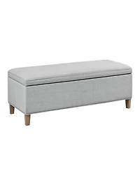 Martha Stewart Caymus 48" Wide Rectangular Fabric Soft Close Storage Bench