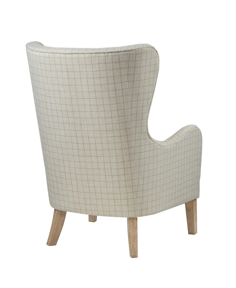 Madison Park Arianna Fabric Swoop Wing Chair