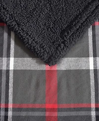 Eddie Bauer Winslow Cotton Yarn Dyed Flannel Reversible Throw, 60" x 50"
