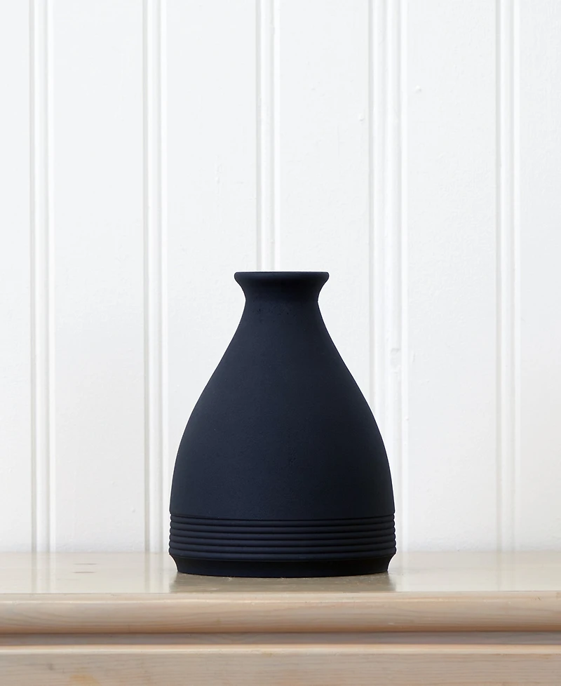 Nearly Natural 10" Cone Stone Vase Matte