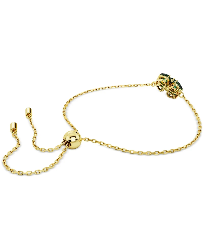 Swarovski Gold-Tone Idyllia Green Crystal Bracelet