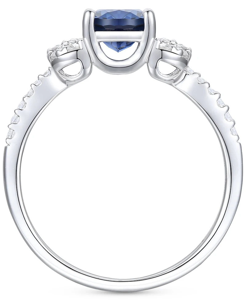 Citrine (1 ct. t.w.) & Lab-Grown White Sapphire (1/4 Ring 14k Gold-Plated Sterling Silver (Also Additional Gemstones)