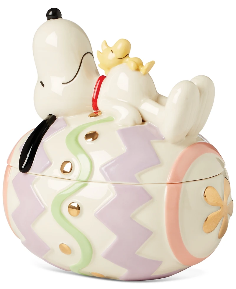 Lenox Peanuts Snoopy & Woodstock Covered Candy Dish