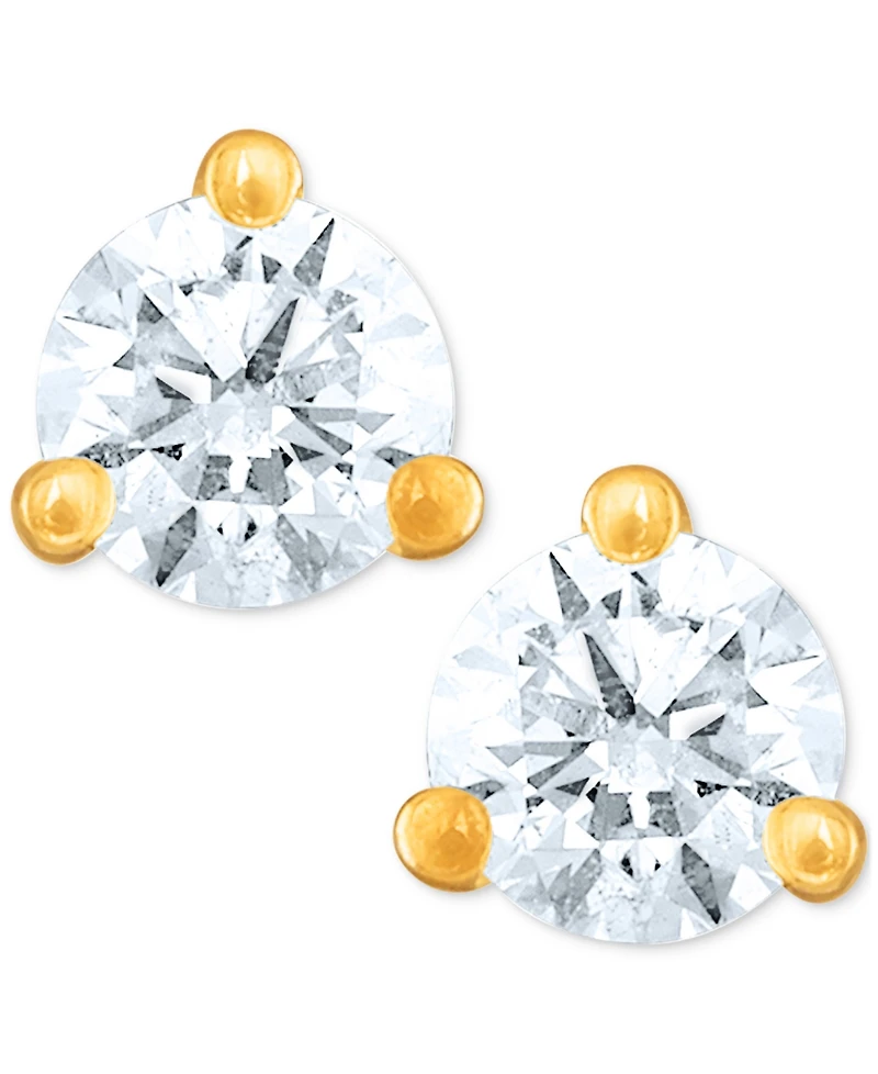 Certified Near Colorless Diamond Stud Earrings (1/3 ct. t.w.) in 18k White or Yellow Gold