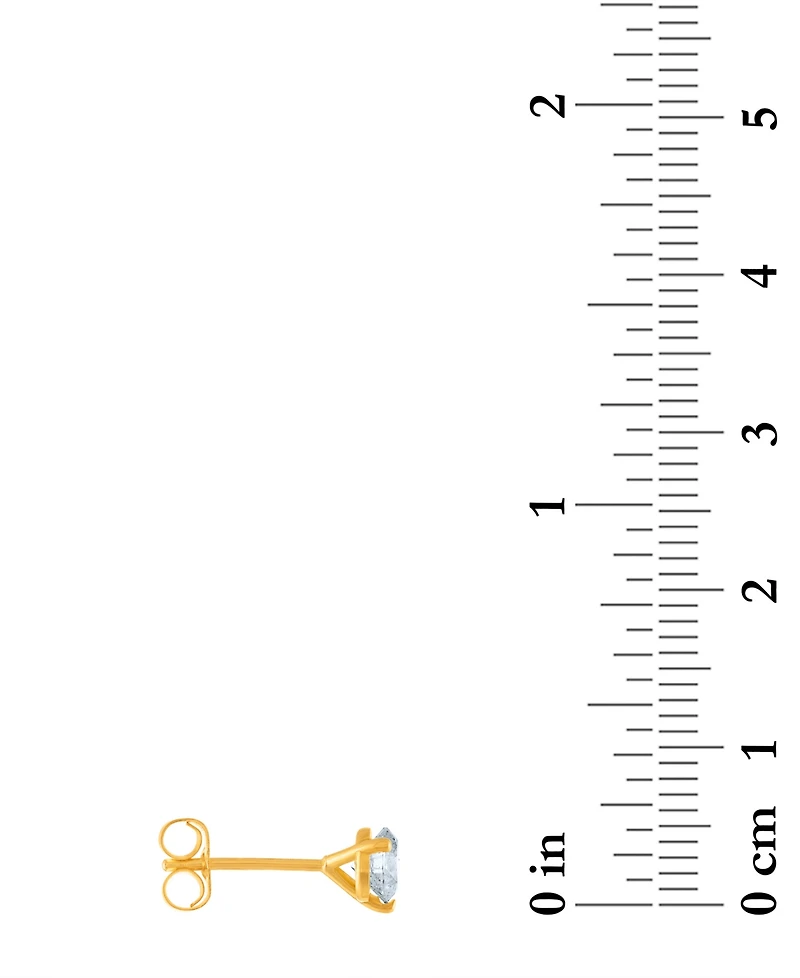 Certified Near Colorless Diamond Stud Earrings (3/4 ct. t.w.) in 18k Gold