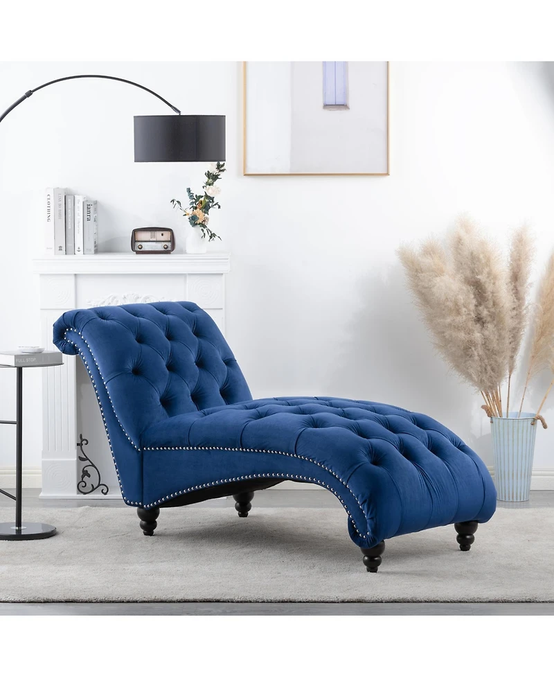 Tufted Armless Chaise Lounge