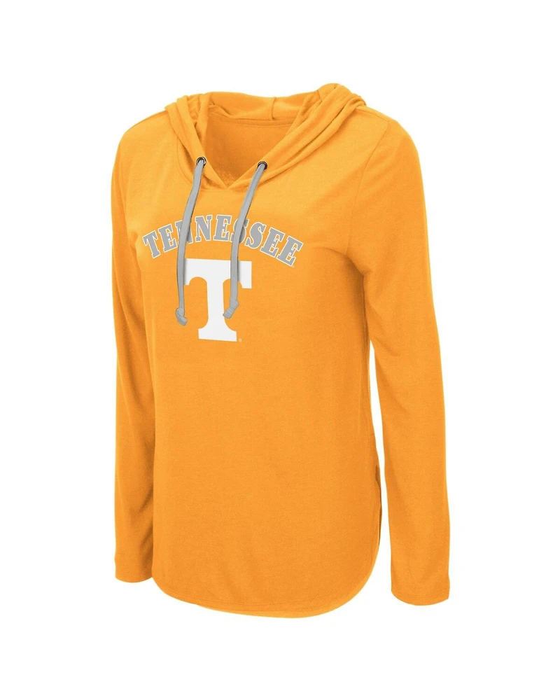 Women's Colosseum Tennessee Orange Tennessee Volunteers My Lover Lightweight Hooded Long Sleeve T-shirt