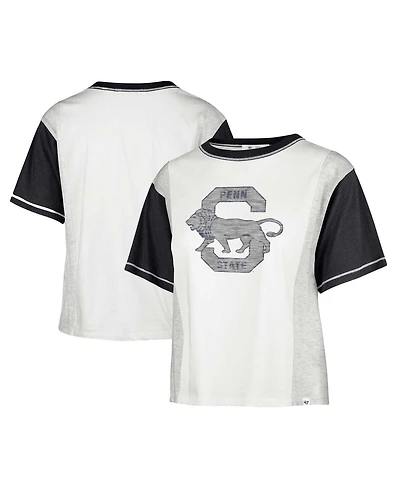 Women's '47 Brand White Distressed Penn State Nittany Lions Vault Premier Tilda T-shirt