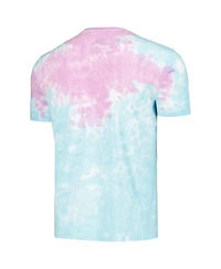 Men's Blue Distressed Woodstock Photo Washed Graphic T-shirt