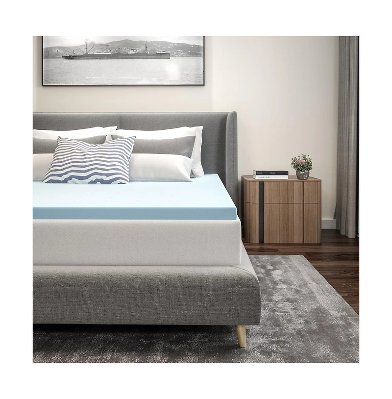 Inch Gel Infused Cool Touch CertiPUR-us Certified Memory Foam Topper