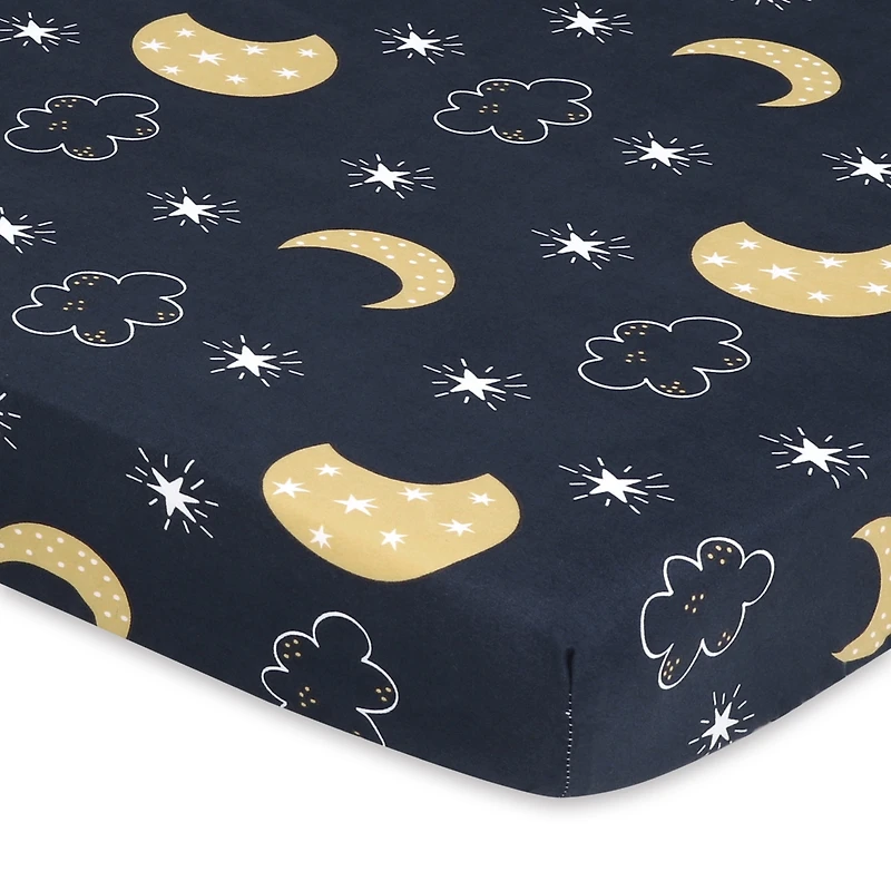 The Peanutshell Pack n Play, Mini Crib, Portable Crib or Fitted Playard Sheets for Baby Boy or Girl, Day and Night 3 Pack Set