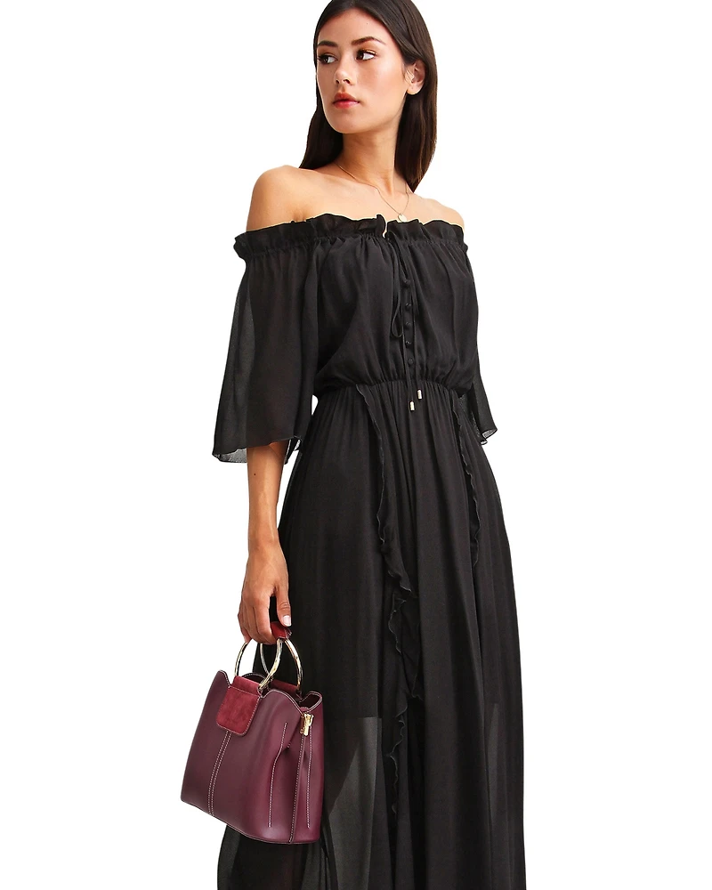 Belle & Bloom Women's Amour Amour Ruffled Midi Dress
