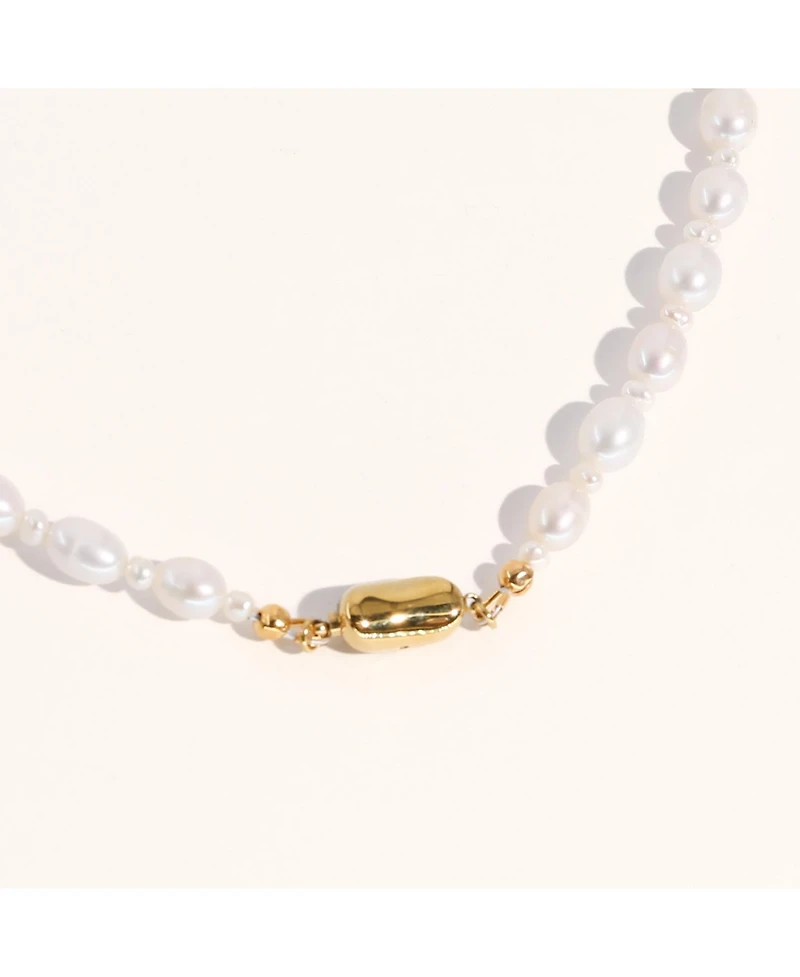 Bean Necklace - Madelyn Pearl 16" For Women