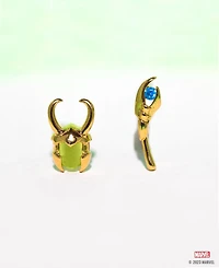 Girls Crew 18k Gold-Plated Color Crystal Loki Mismatch Stud Earrings