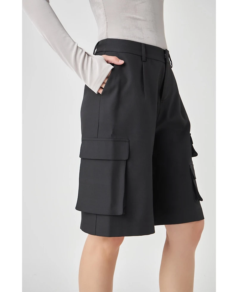 Grey Lab Women's Wide Cargo Shorts