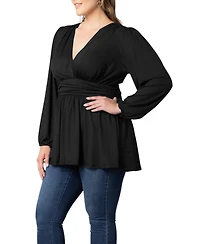 Women's Plus Leah Long Sleeve Tunic Top