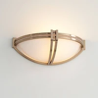 Possini Euro Design Deco Modern Wall Sconce Lighting Soft Gold Hardwired 13 3/4" Fixture White Milky Marbleized Glass Shade for Bedroom Bathroom Vanit