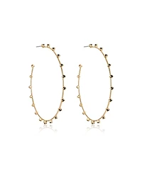 Ettika Simple Spark Crystal 18K Gold Plated Hoops