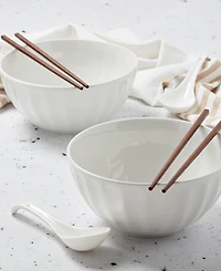 Infuse Asian Ceramic 8 Piece Ramen Bowl Set