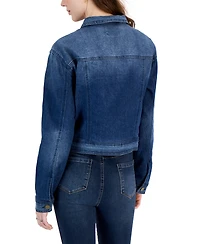 Tinseltown Juniors' Long-Sleeve Denim Trucker Jacket