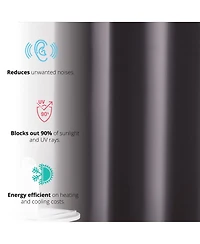 Hlc.me Oxford Room Darkening Curtains for Bedroom, Noise Reduction Thermal Insulated Window Curtain Grommet Panels