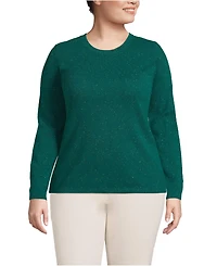 Lands' End Plus Cashmere Crewneck Sweater
