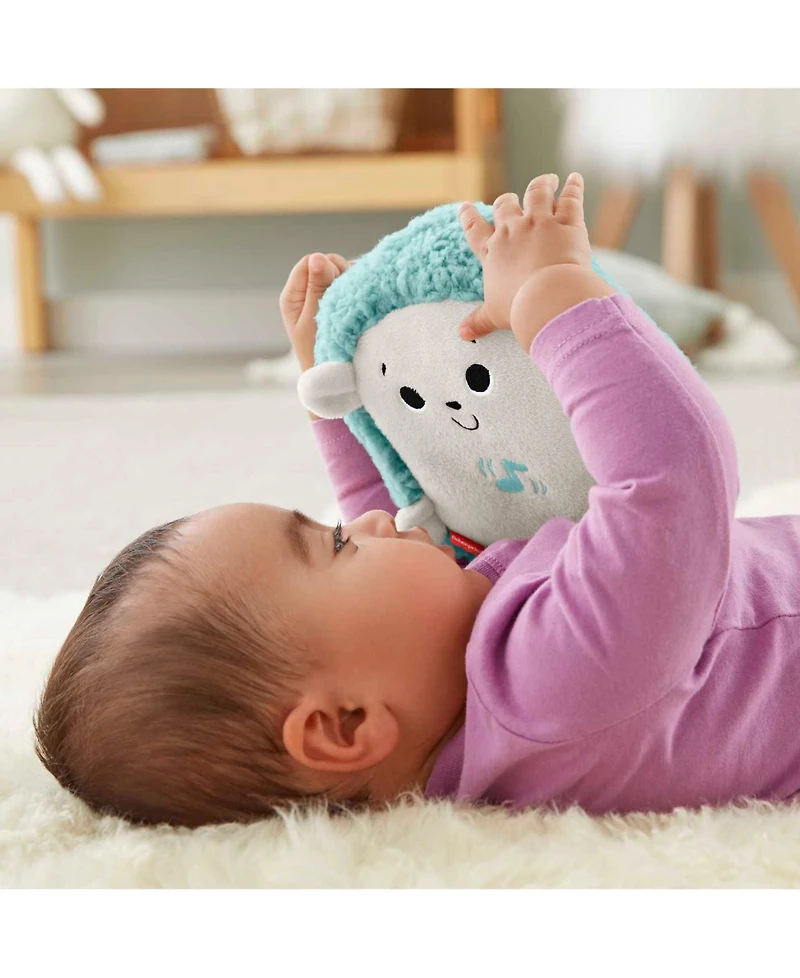 Fisher Price Calming Vibes Hedgehog Soother, Portable Infant Plush Pal