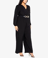 City Chic Plus Size Avah Wide Leg Jumpsuit