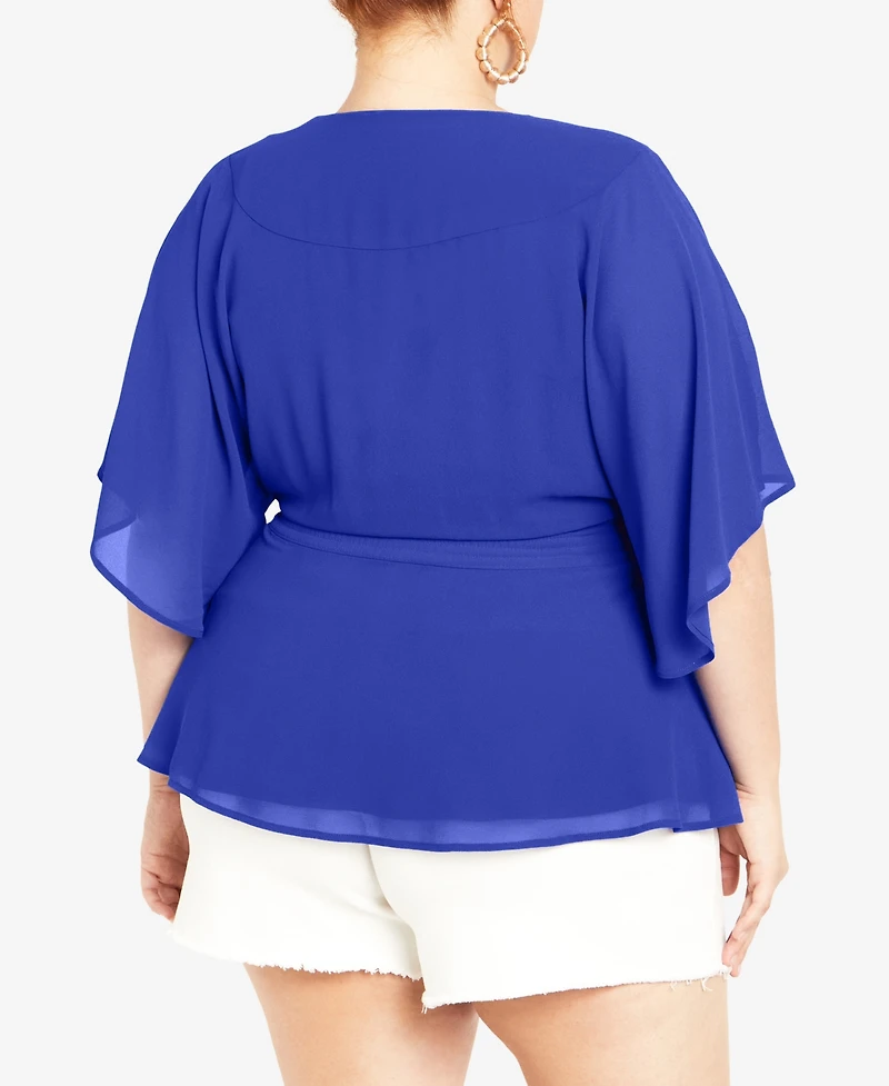 City Chic Plus Elegant Wrap Top