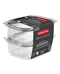 Rubbermaid 2 Piece Brilliance 3.2 Cup Food Storage Container Set