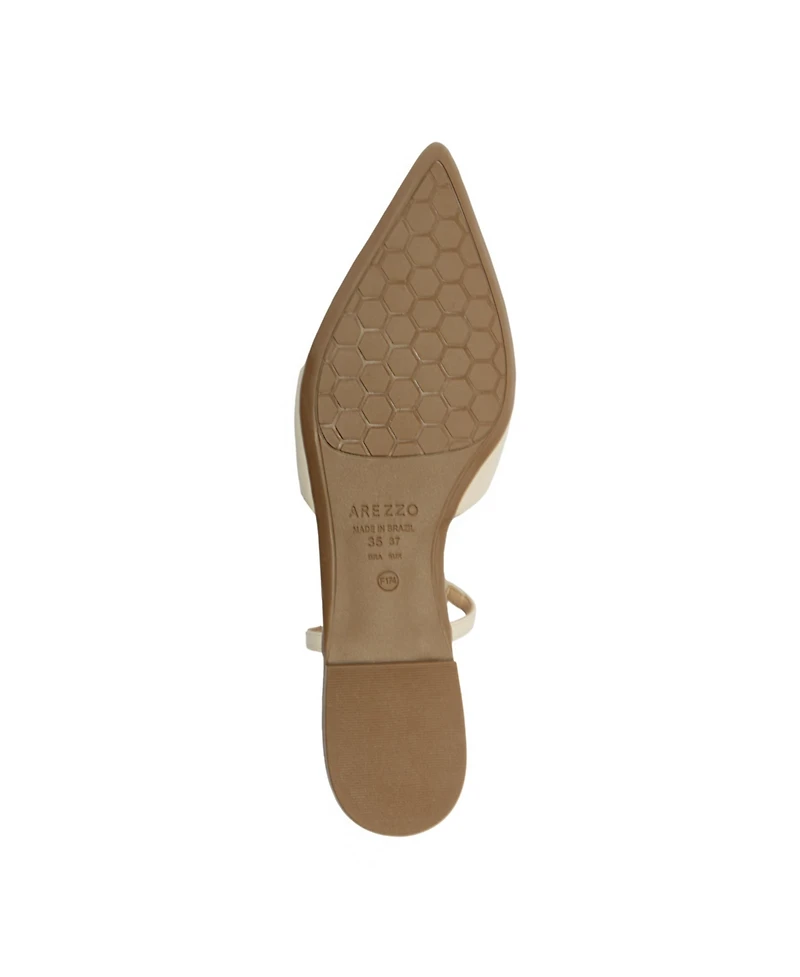 Arezzo Women's Savannah Pointed Toe Flats - White
