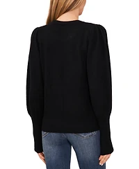 CeCe Women's Rhinestone Bow Crew Neck Sweater