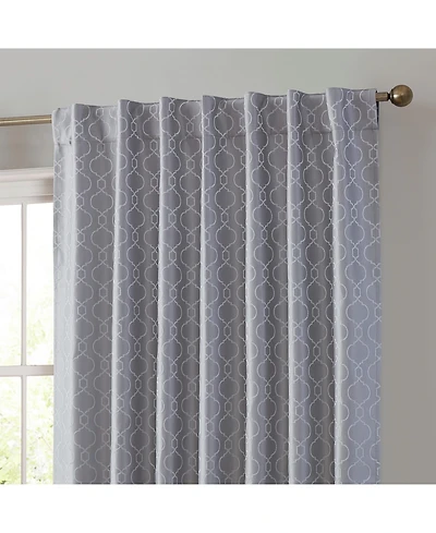 Hlc.me Franklin Moroccan 100% Complete Blackout Thermal Insulated Energy Savings Heat/Cold Blocking Back Tab Rod Pocket Curtain Drapery for Bedroom