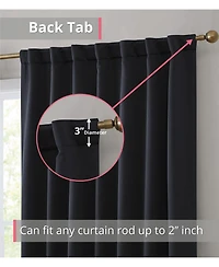 Hlc.me Hamilton 100% Complete Blackout Lined with Heavy Double Layer Thermal Insulated Energy Smart Rod Pocket Back Tab Window Curtains