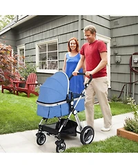 Slickblue Kids Folding Aluminum Baby Stroller Baby Jogger with Diaper Bag