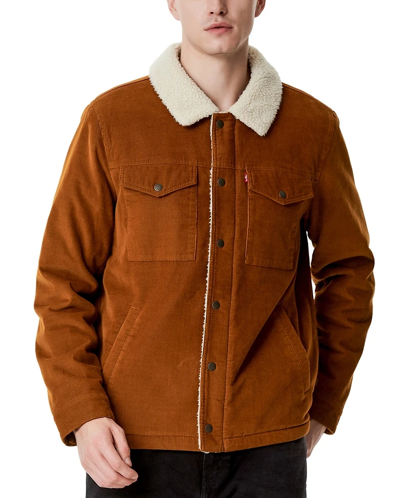 Levi's Men's Fleece-Lined Corduroy Trucker Jacket