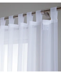 Hlc.me Tab Top Window Curtain Sheer Voile Panels for Living Room & Bedroom